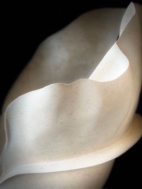 Commissions – abstract stone detail Close detail of a hand-carved abstract stone sculpture